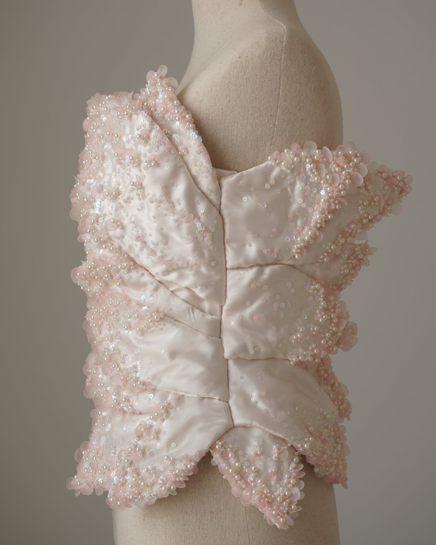 Les Pétales de Perle Embroidered Petal Corset