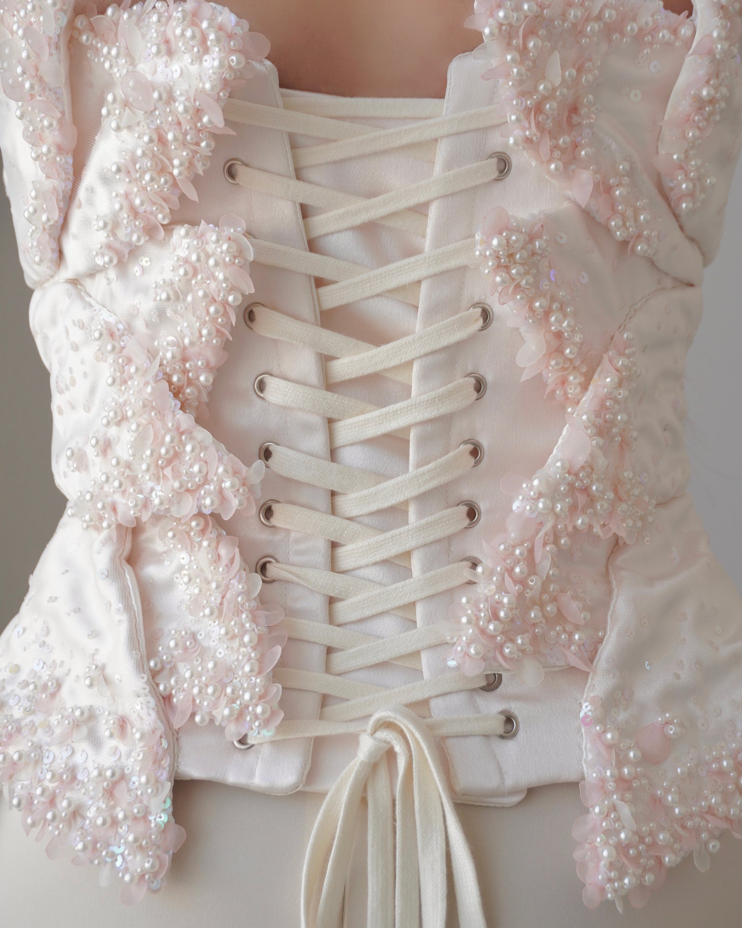 Les Pétales de Perle Embroidered Petal Corset
